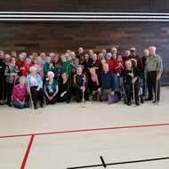 Floor curling at Mill Woods Seniors